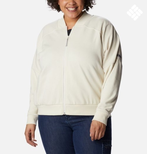 Jacheta Columbia Lodge French Terry Full Zip Dama Albi | Plus Size CW91ZA870